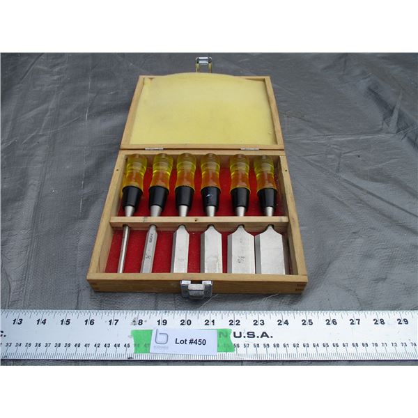 All Trade Set of Wood Chisels In Case