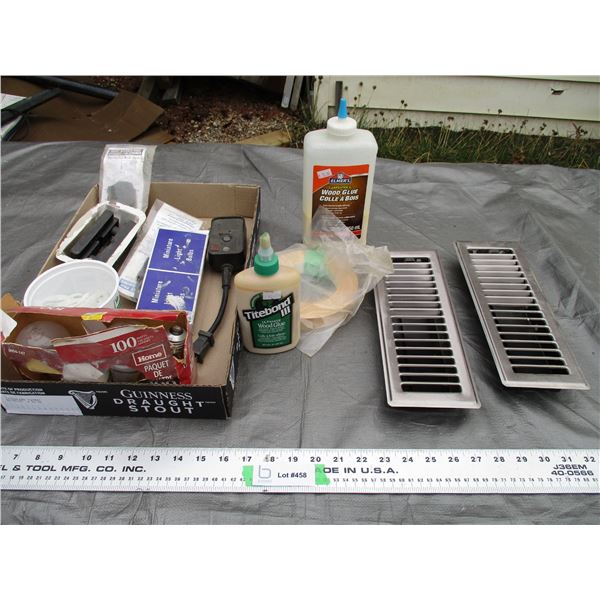 Registers, Wood Glue, Light Bulbs Plus Misc