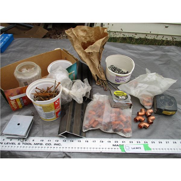 Copper Fittings, Misc Screws, Nails and Misc