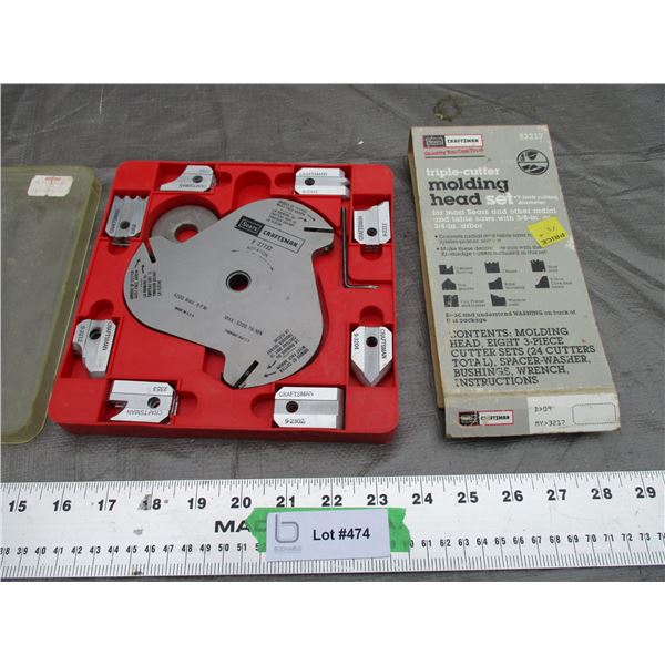 Triple Cutter Molding Head Set In Case