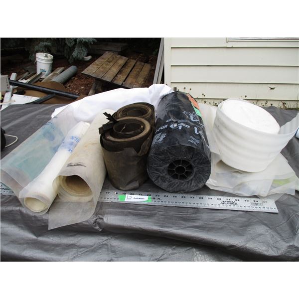 New Roll of Clear Plastic 6 mil plus misc