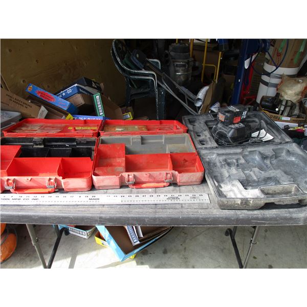 3 Empty Tool Case Plus Craftsman Charger and 19.2 Volt Battery