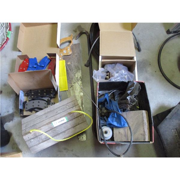 Bird Feed, Auto Parts, Saw, Pry Bar, Misc