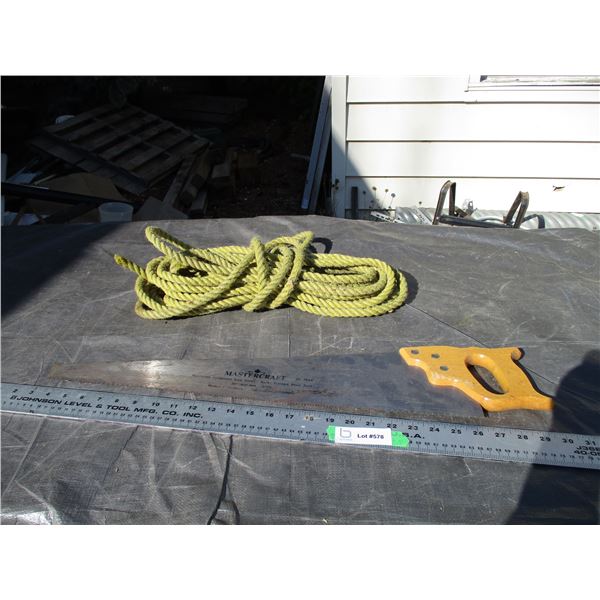 Hand Saw and Rope