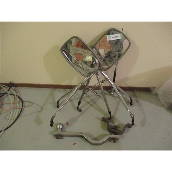 Receiver Hitch With Ball and 2 Truck Mirrors