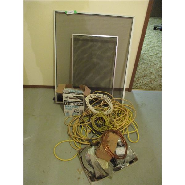 3 Screen Doors, Extension Cord Plus Misc