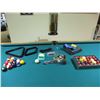 Image 13 : Americana Canada Billiard 4x8 1" Thick Slate With Pool Balls, Snooker Balls, Cues, Repair Kit, Brus.