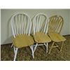 Image 1 : 3 Wooden Chairs