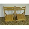 Image 1 : (2X THE MONEY) Wooden Folding Chairs