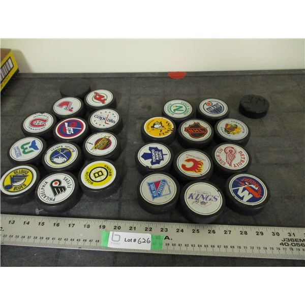 (2X THE MONEY) 20 Plus NHL Hockey Pucks