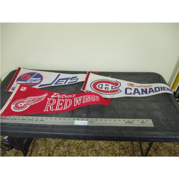 3 NHL Pennants