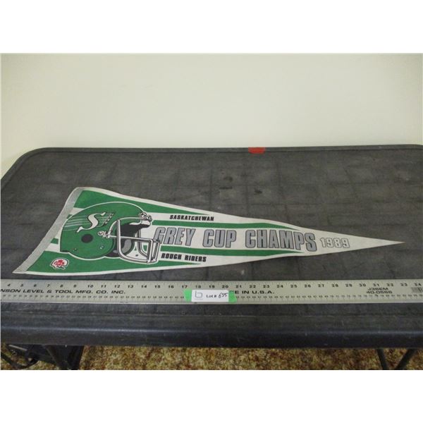 Sask Roughriders 1989 Pennant