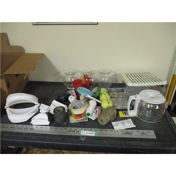 Box of Coffee Pot, Vases, Etc Perogy Makers