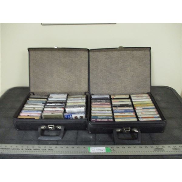 Rock and Country Cassette Tapes in Holders