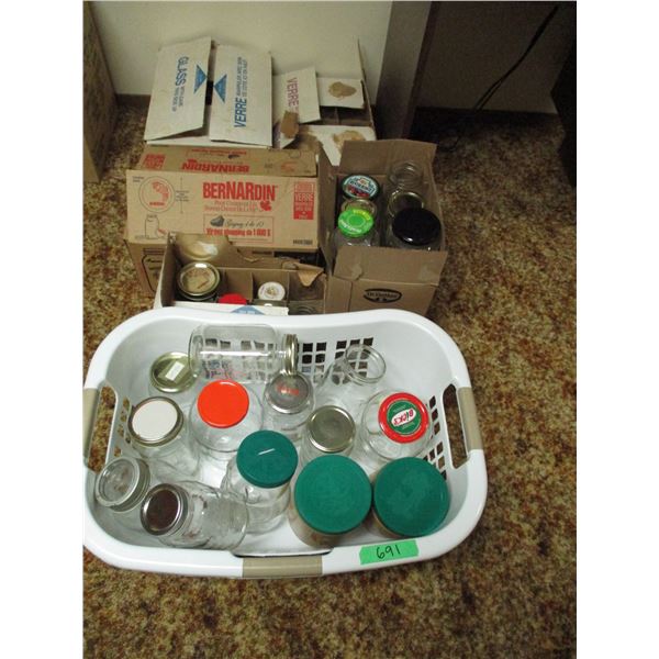 Lot of Mason Jars and Containers