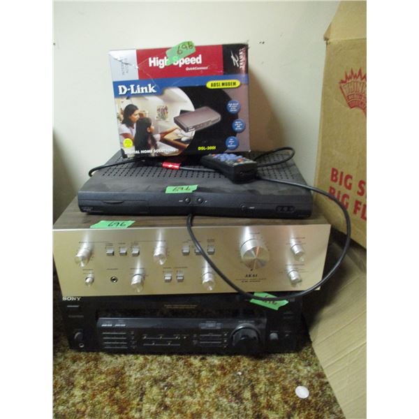 Sony Audio Video Center, Akai Stero Amplifier, D-Link Bell Receiver