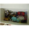 Image 6 : Wooden storage toy box plus vintage kids toys (Box 59" x 16")