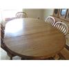 Image 2 : Wooden dining room table (2 leafs) with 6 chairs (2 are Captain chairs) (71" x 48")