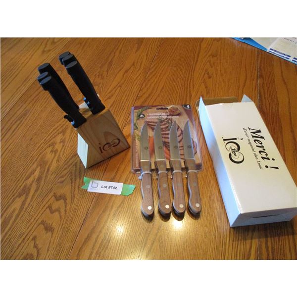 (2) Sets of steak knives (new)