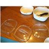 Image 3 : CorningWare with 3 glass lids (2 have chips), Glass pie plates