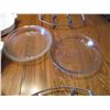 Image 5 : CorningWare with 3 glass lids (2 have chips), Glass pie plates