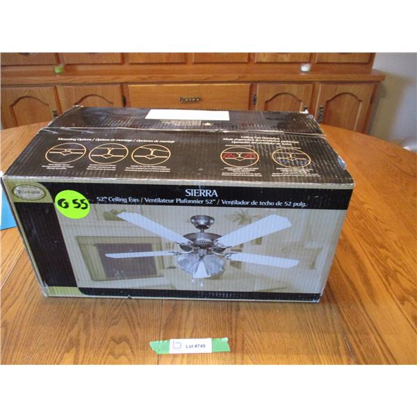 (New) 52" Sierra Ceiling Fan