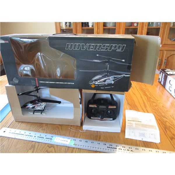 Hoverspy video cam raio controlled copter in box