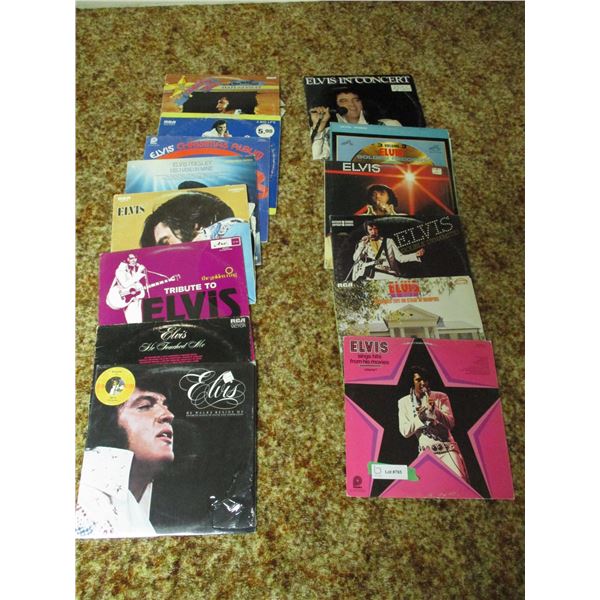 (2 X THE MONEY) Lot of Elvis records (14)