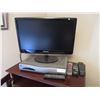 Image 2 : Samsung small HD TV Monitor with remote, Motorola receiver, Pace HD DVR (No Cabinet)