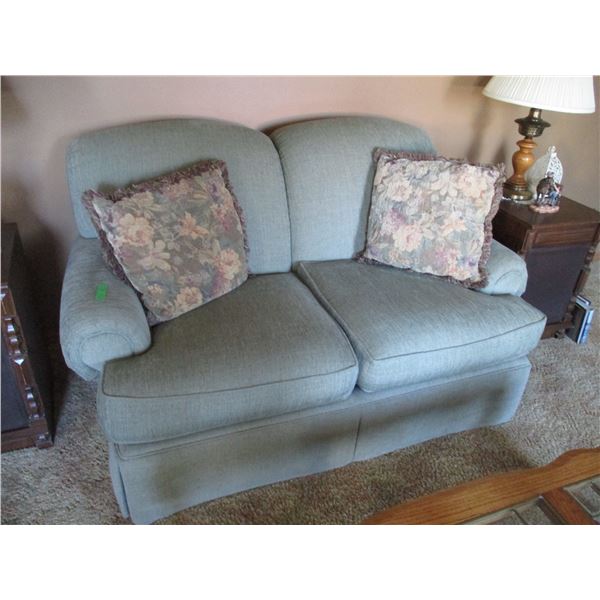 Sage green love seat