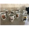 Image 2 : 8 Norman Rockwell Mugs, CH'A Tea Blue Teapot/Mugs/Cream/Sugar Dishes