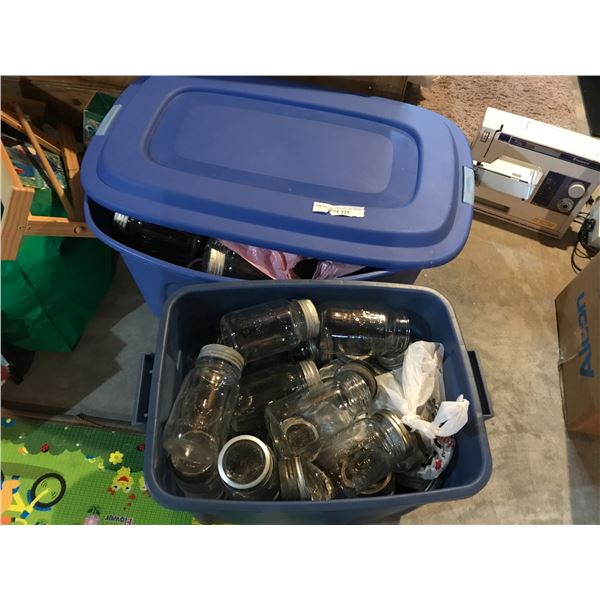 2 Totes Canning Jars