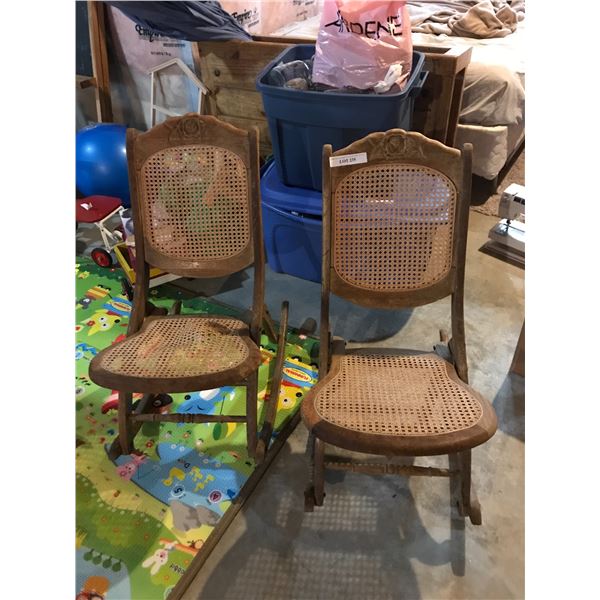 2 Wood Rocking Chairs