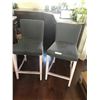 Image 1 : 2 Grey Upholstered Kitchen Chairs