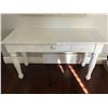 Image 2 : White Wood Hall Table w Drawer