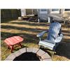 Image 5 : 4 Red and Grey Adirondack Chairs & Side Table