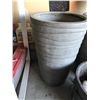 Image 2 : 2 Large Cement Planters and Wood Bucket Planter