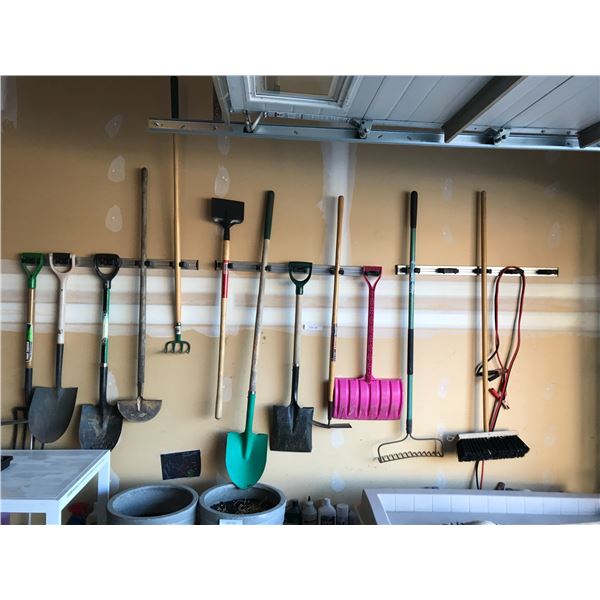 Various Garden Tools & Brooms