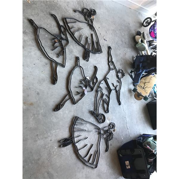 Assorted Ballerina & Soccer Metal Wall Art