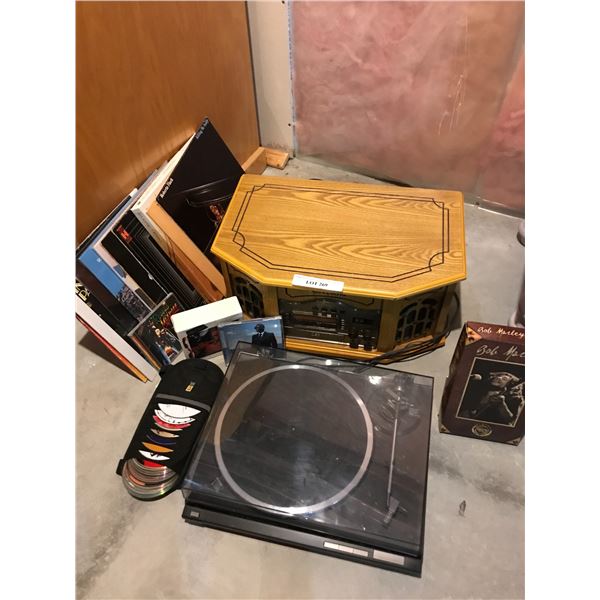 Retro Curtis Radio, Technics Record Player, Various Records and CD's