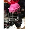 Image 3 : Large assortment of CCM & Bauer Skates, Pink Helmet & Sports Bags