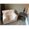 Image 3 : White 2 Drawer Children's Bed, Puppy Chair, Grey Side Table, Lava Lamp & Love Wall Art