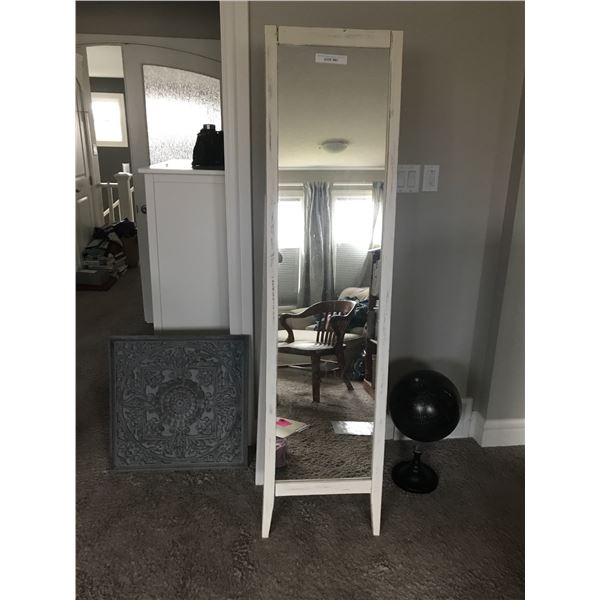 Black Globe, Large Mirror & Ornate Wood Wall Art