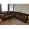 Image 1 : Beautiful Brown Ultrasuede Sectional (Like New)