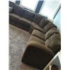 Image 3 : Beautiful Brown Ultrasuede Sectional (Like New)
