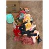 Image 3 : Huge lot of Doll Clothes, Kid's Costumes, Mini Metal Shopping Cart, Baby Carrier & Bathtub