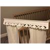 Image 2 : Ikea Crib w Decorative White Valance & Side Drapes