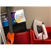 Image 4 : Laundry Hamper/Sorter, Mops, Steam Iron, Red Bins & Bucket