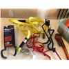 Image 4 : Metal Shop Table, Hooks, Ratchet Straps, Tow Rope, Mounting Hooks, Bicycle Hanger, 12" Wrench, Carab