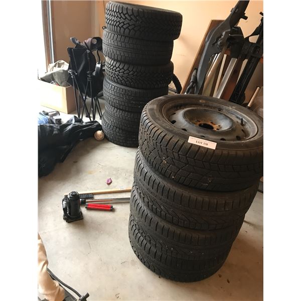 4 Tires w Rims (205/55 R 16) & 6 Tires (Goodyear & Nitto) without Rims 205/55 R 16, Jack & Snow Brus